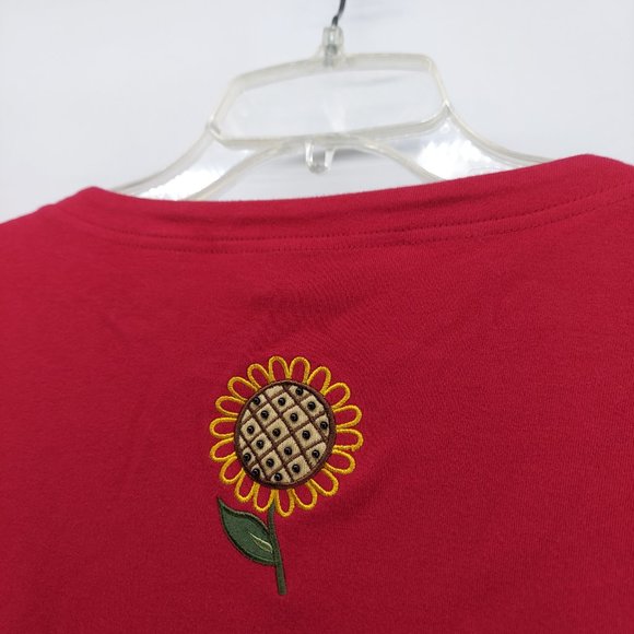 bechamel Red sunflower sweater size large - Picture 10 of 10